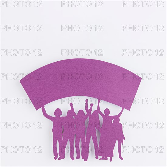 Cutout female figures paper