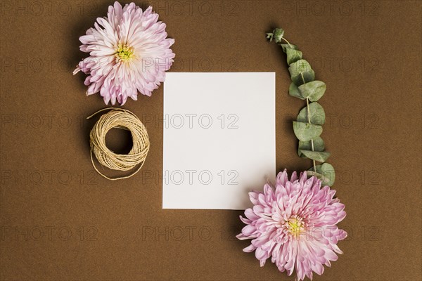 Floral decoration with sheets paper rope