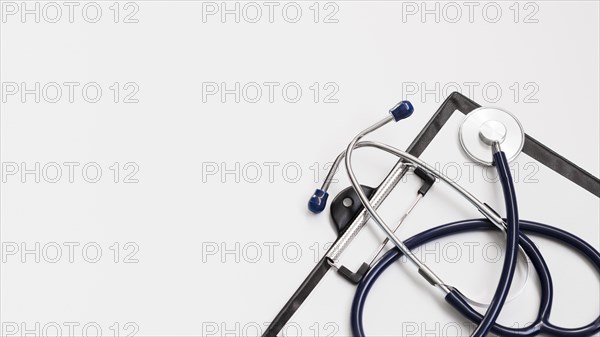 Frame with stethoscope copy space