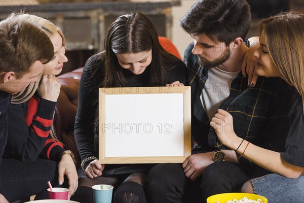 Friends with whiteboard party