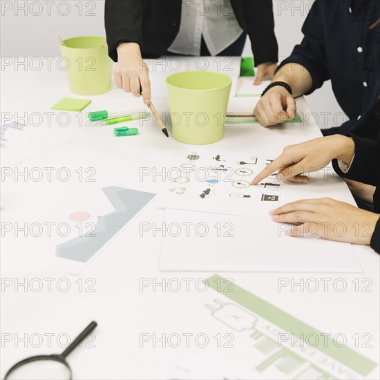 Group businesspeople working office