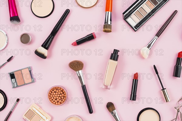 Layout cosmetic makeup beauty products