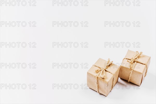 Little classically wrapped gift boxes