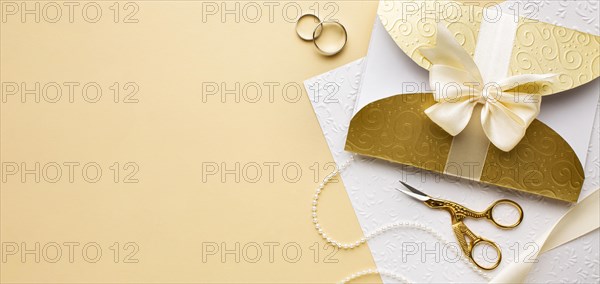 Luxury wedding concept top view