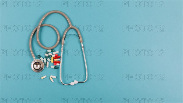 Stethoscope various pills