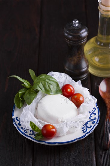 Tasty mozzarella cherry tomatoes