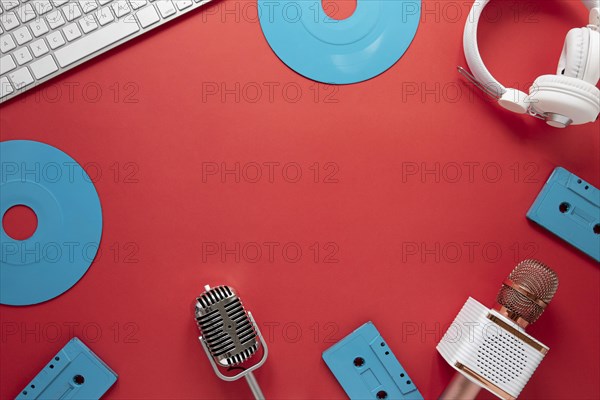 Top view circular frame with radio items