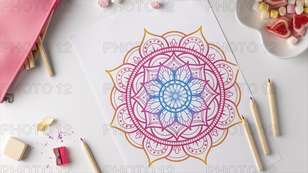 Top view mandala concept