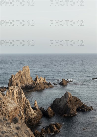 Beautiful landscape with sea rocks