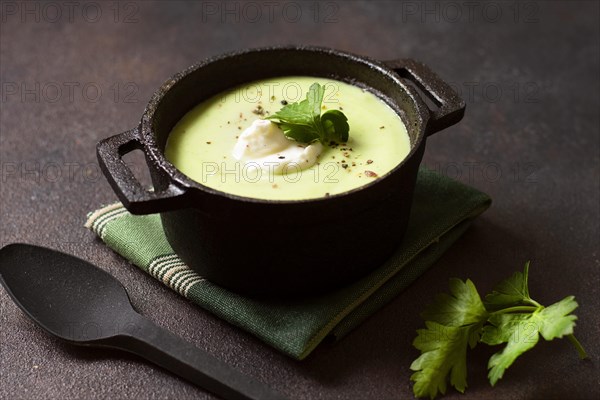Broccoli creme soup winter food