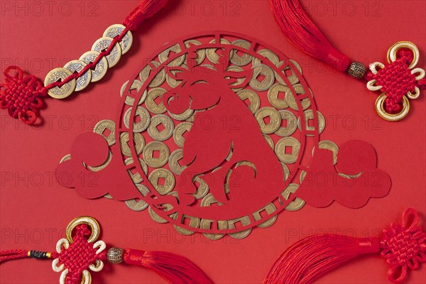 Chinese new year with ox concept