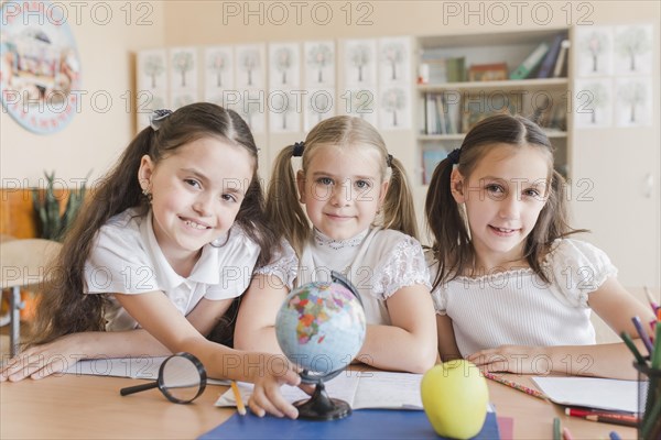 Classmates sitting desk