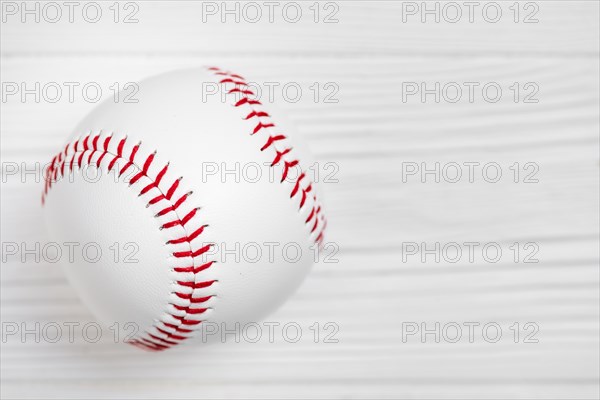 Close up clean baseball wooden background