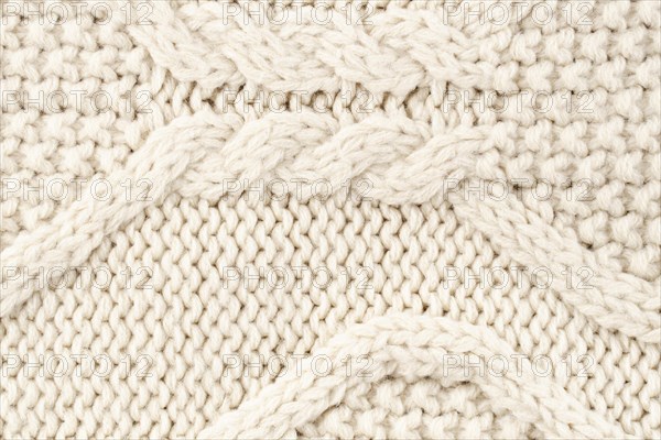 Close up cream wool pattern