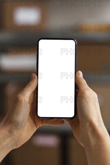 Close up mobile with blank screen