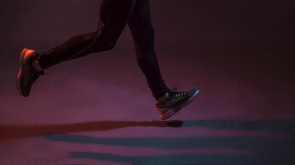 Crop sportsman running dark
