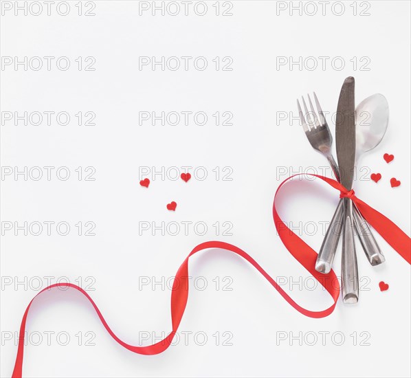 Cutlery set with small hearts