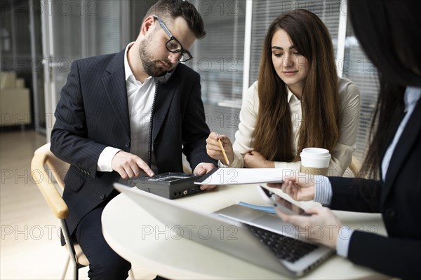 Employees business meeting