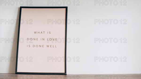 Frame with inscription white background