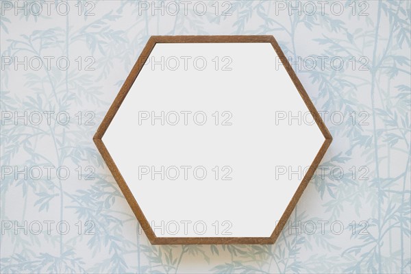 Hexagon white frame wallpaper