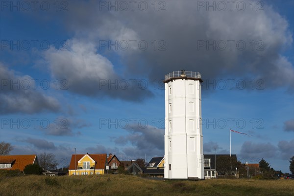 Historic white lighthouse