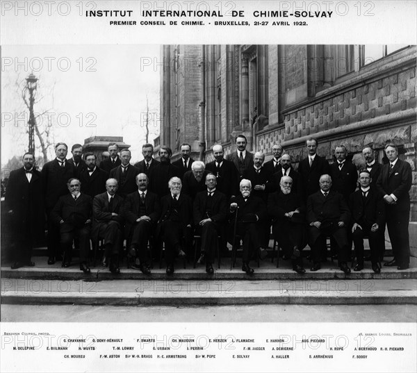 Participants at the Solvay Chemistry Conference. In 1922
