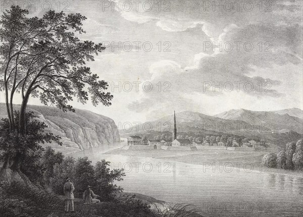 The river Danube in the former Wallachia. Turnul Fortress