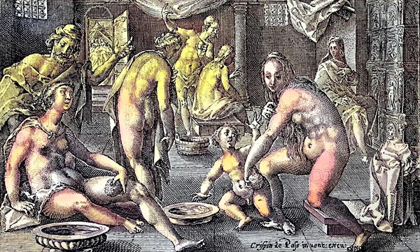 Situation in a Bathing house in the 17th century