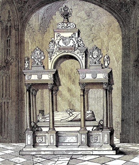 Tomb of Queen Elisabeth in Westminster