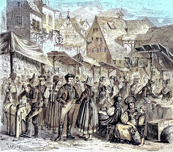 Fair in a village in the Black Forest