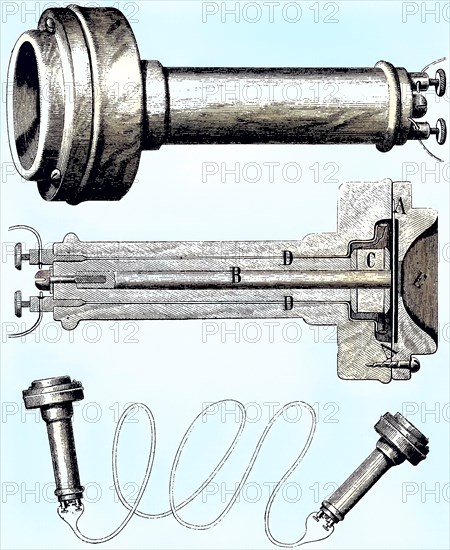 External and average view of the telephone