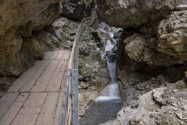 Wooden footbridge