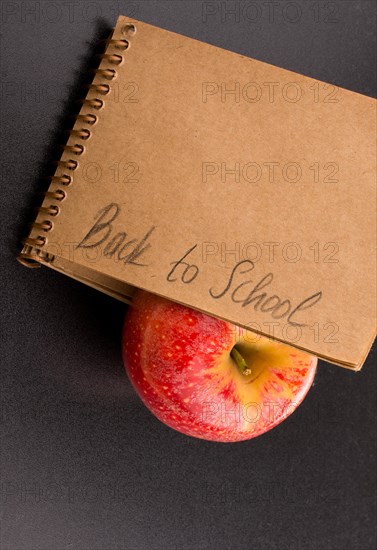 Notebook with back to school lettering