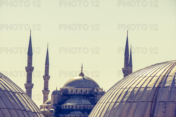 Outer view of Ottoman style mosque in Istanbul