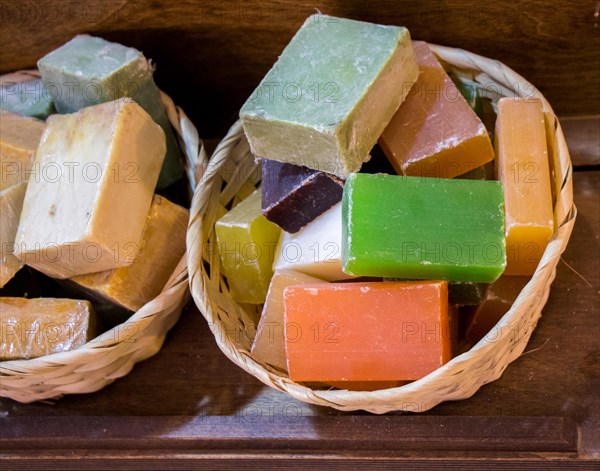 Collection of bars of fragrant hand made organic soap