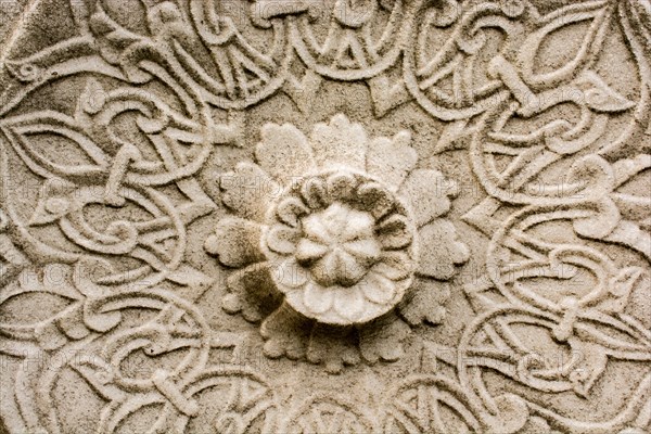 Ottoman marble carving art in detail