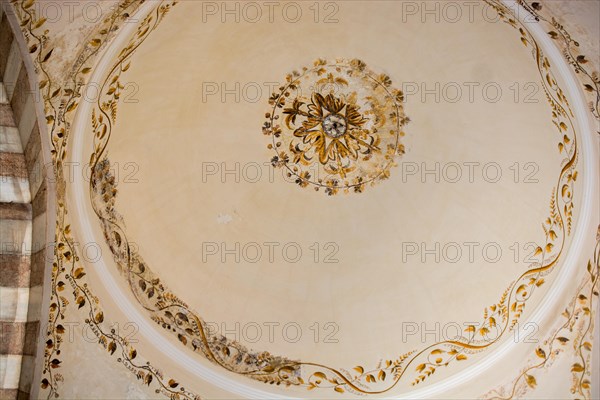 Inner view of dome in Ottoman architecture in