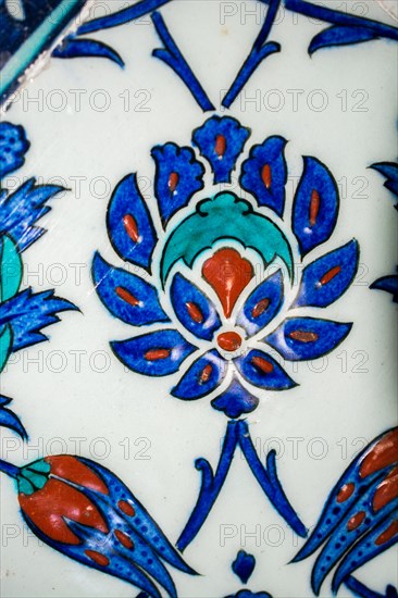 Ottoman ancient Handmade Turkish Tiles with floral patterns