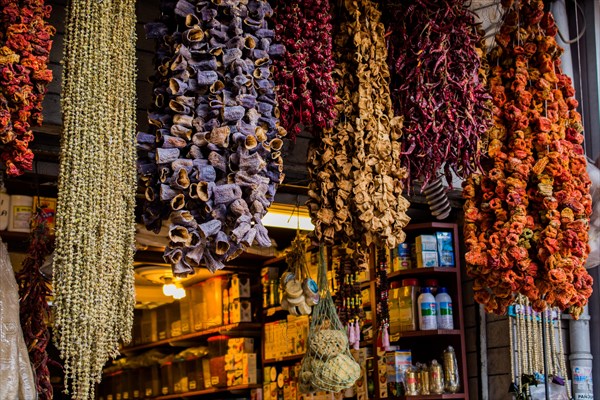 Bundles of dry vegetables dried in the sun