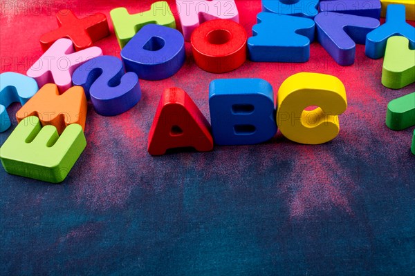 Colorful ABC Letters of Alphabet made of wood