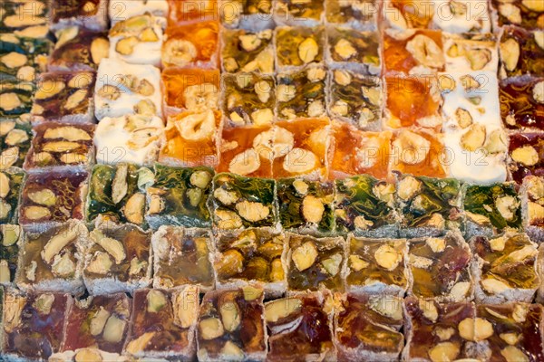 Turkish delight sweets made in Traditional style