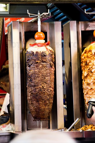 Traditional Turkish Doner Kebab on pole