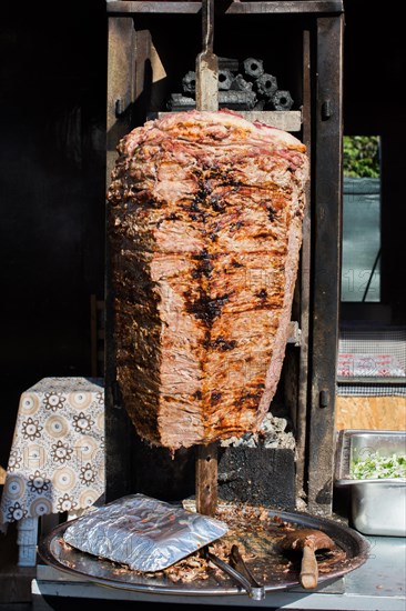 Traditional Turkish Doner Kebab on pole