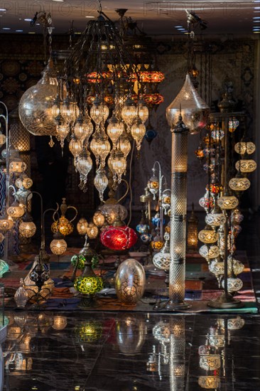 Mosaic Ottoman lamps from Grand Bazaar in Istanbul