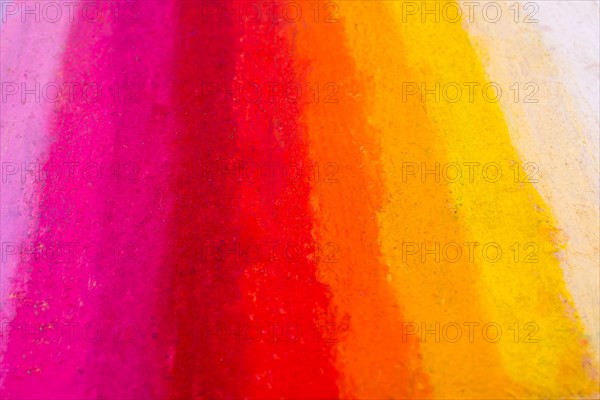 Rainbow colors are painted as stripes