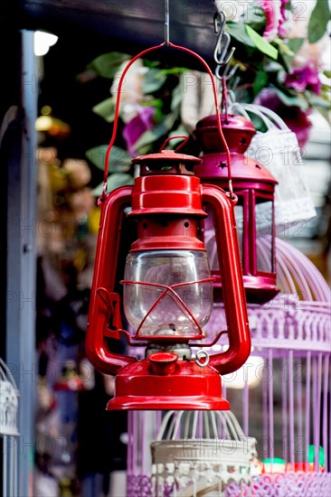 Old retro style lantern made of metal