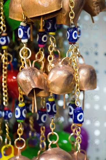 Antique old style retro metal bell used for animals such as cow