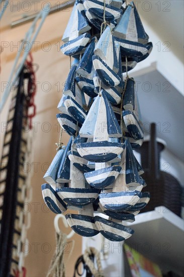 Set of small colorful model sailboats