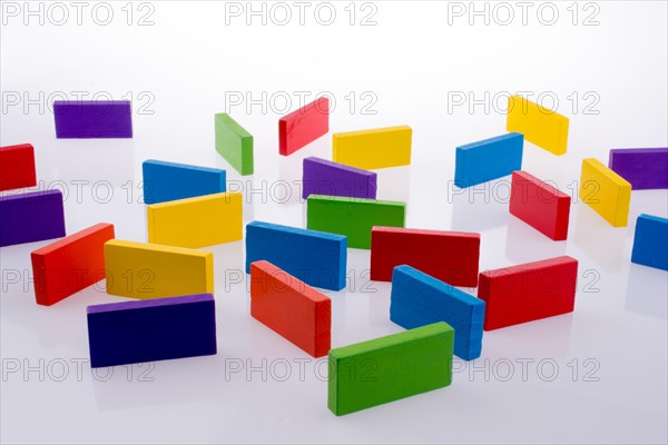 Color dominoes on a white background