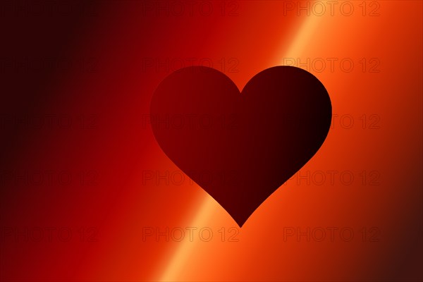 Valentine's Day colorful Background with red Heart Shape as Love concept